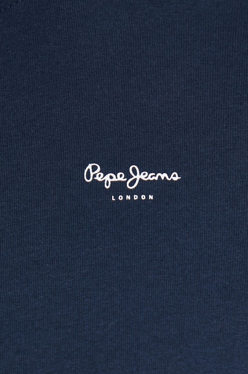 Pepe Jeans Bombažna kratka majica Wimani mornarsko modra barva - Pepit.si