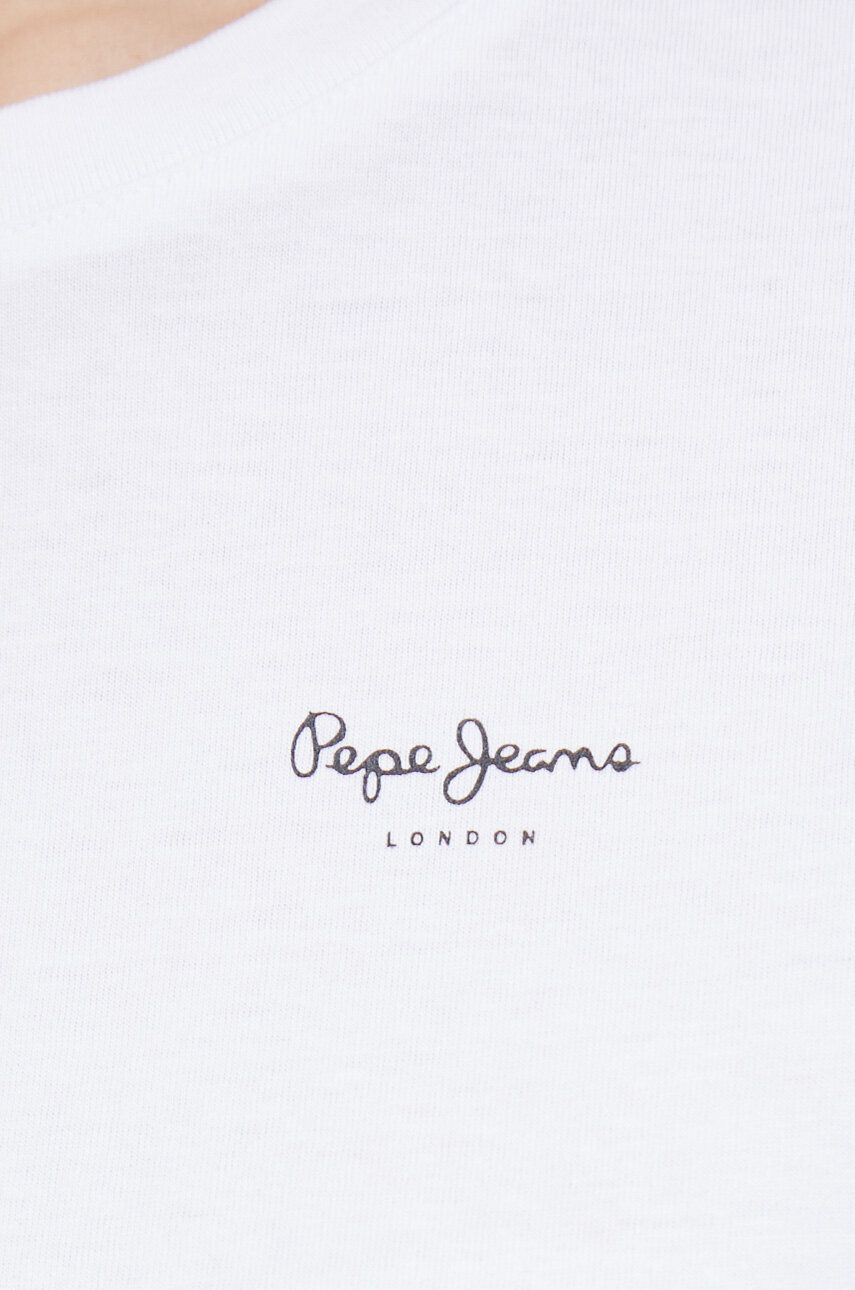 Pepe Jeans Bombažna kratka majica Wimani bela barva - Pepit.si