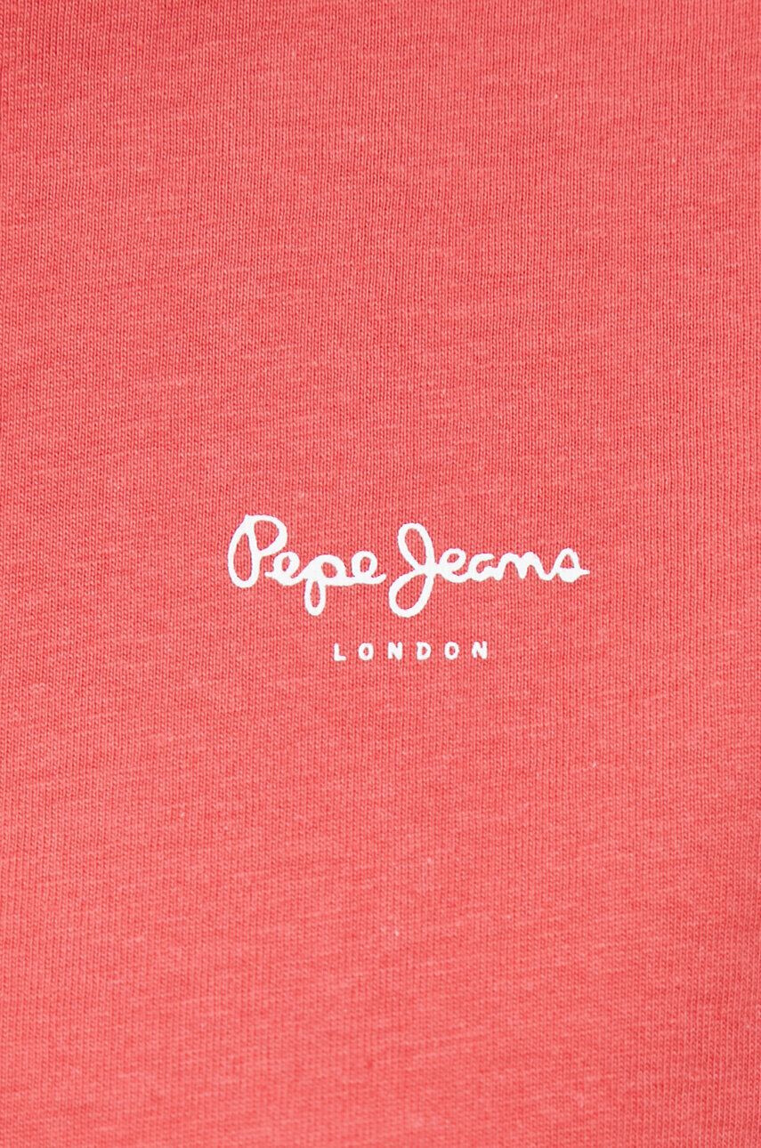 Pepe Jeans Bombažna kratka majica Wimani rdeča barva - Pepit.si