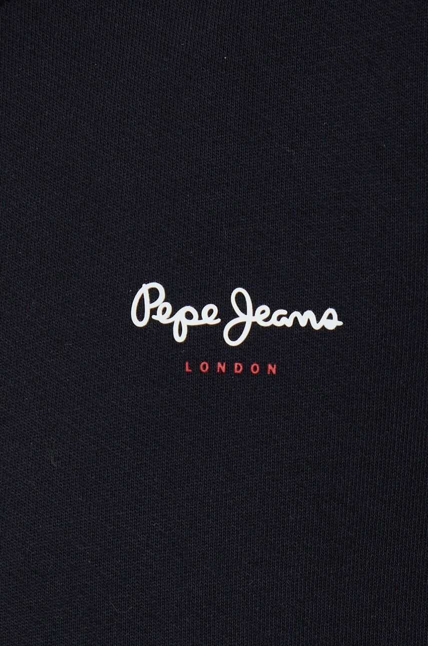 Pepe Jeans Bombažna mikica ženska črna barva - Pepit.si