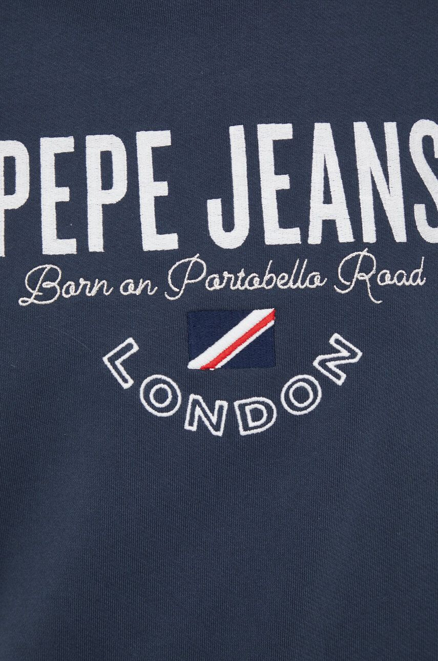 Pepe Jeans Bombažna mikica ženska mornarsko modra barva - Pepit.si