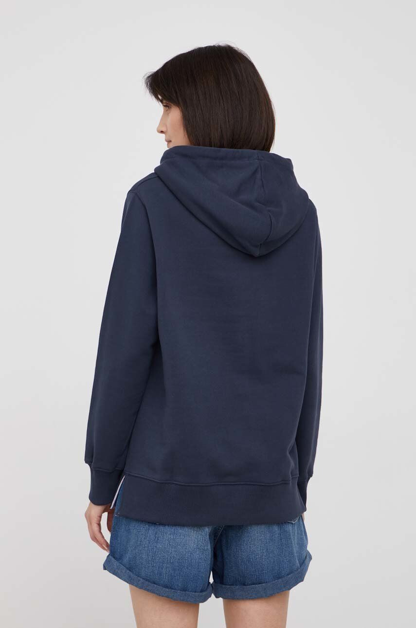 Pepe Jeans Bombažna mikica Calista Hoodie ženska mornarsko modra barva - Pepit.si