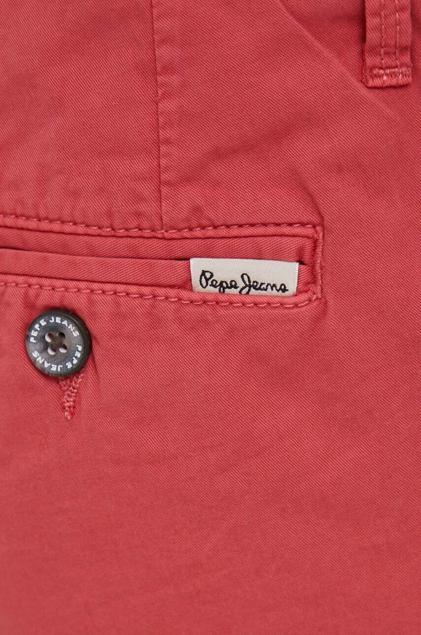 Pepe Jeans Bombažne kratke hlače Balboa rdeča barva - Pepit.si