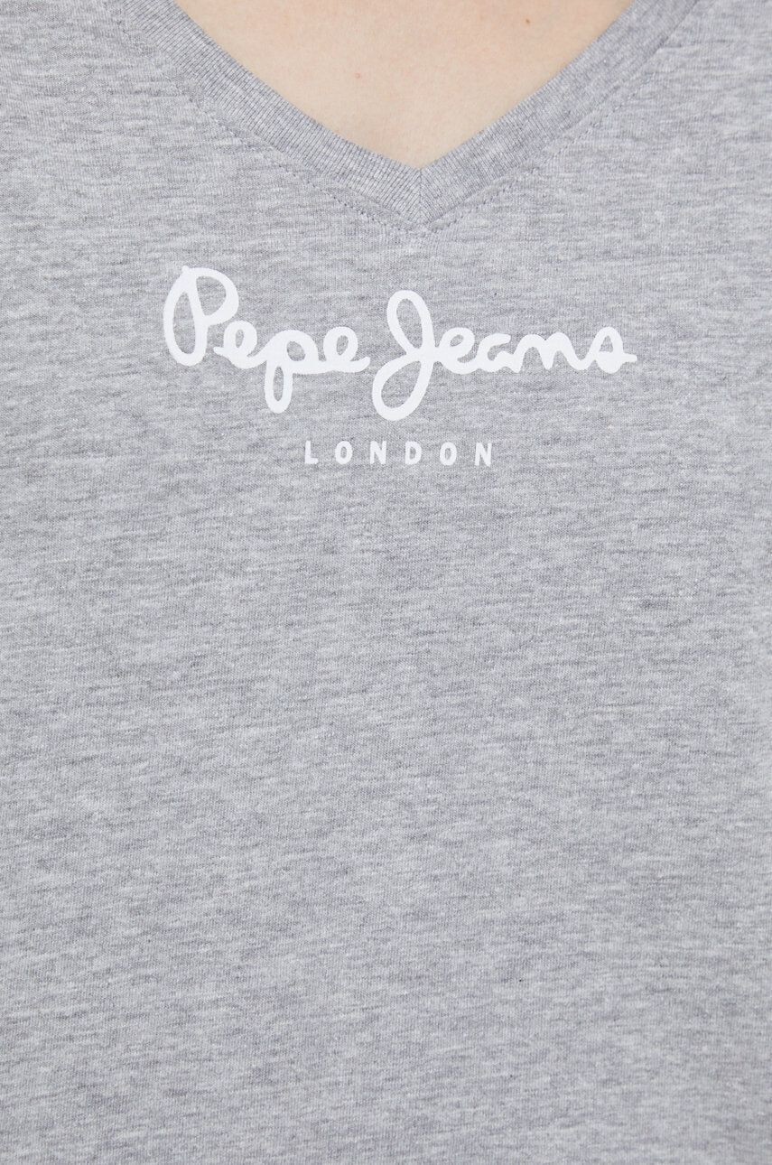 Pepe Jeans Kratka majica ženska siva barva - Pepit.si