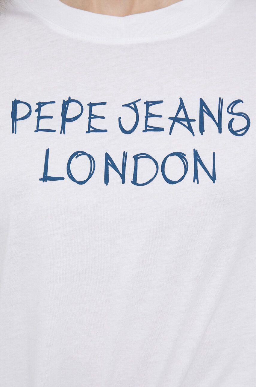 Pepe Jeans Kratka majica Netty ženska bela barva - Pepit.si