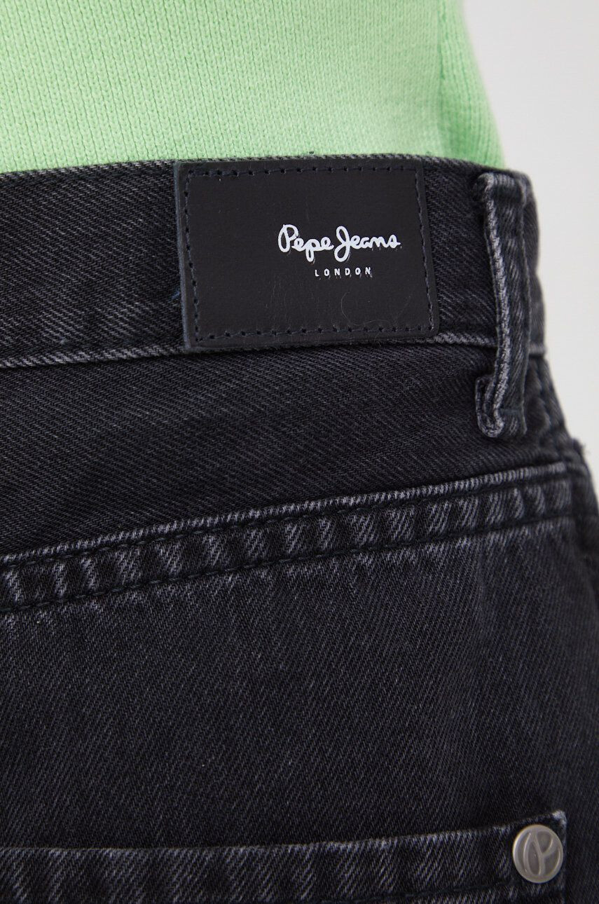 Pepe Jeans Kratke hlače iz jeansa Rachel Short žensko črna barva - Pepit.si