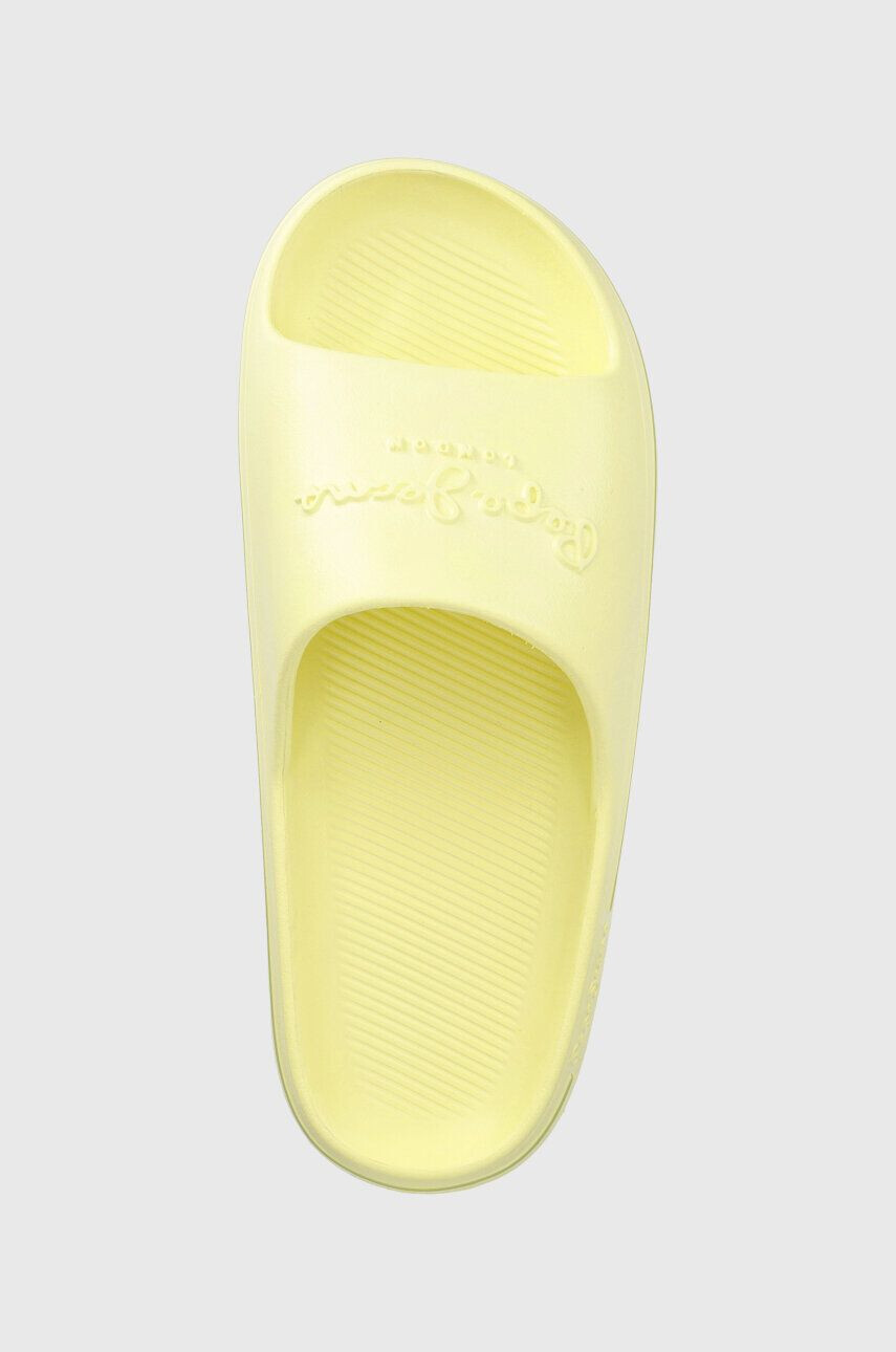 Pepe Jeans Natikači BEACH SLIDE ženski rumena barva PLS70131 - Pepit.si