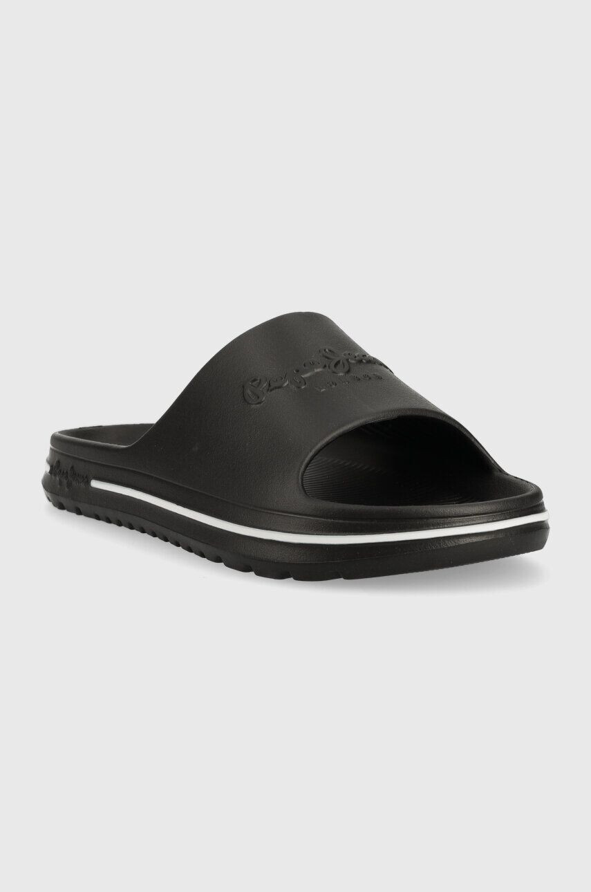 Pepe Jeans Natikači BEACH SLIDE moški črna barva PMS70121 - Pepit.si