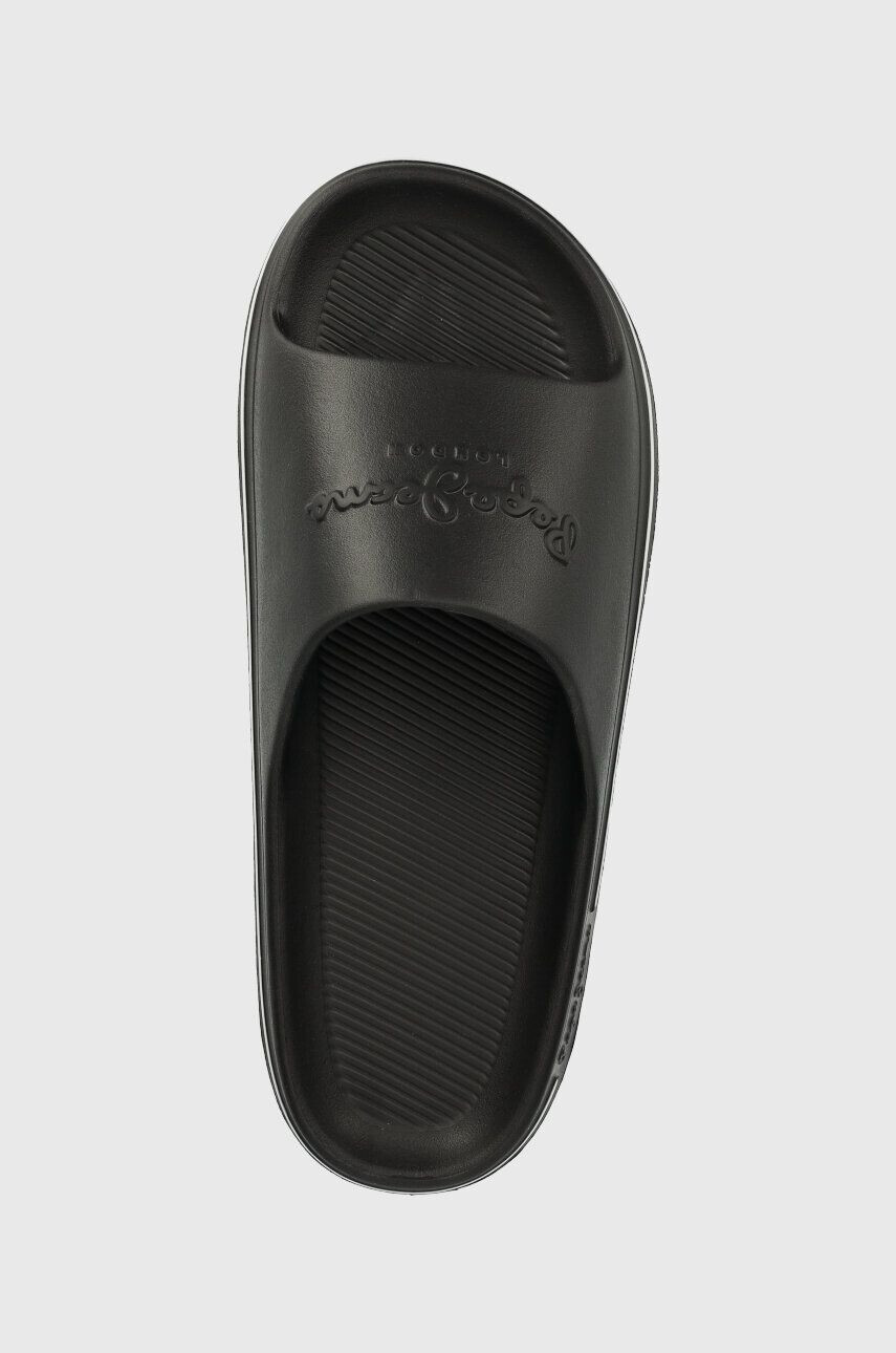 Pepe Jeans Natikači BEACH SLIDE moški črna barva PMS70121 - Pepit.si