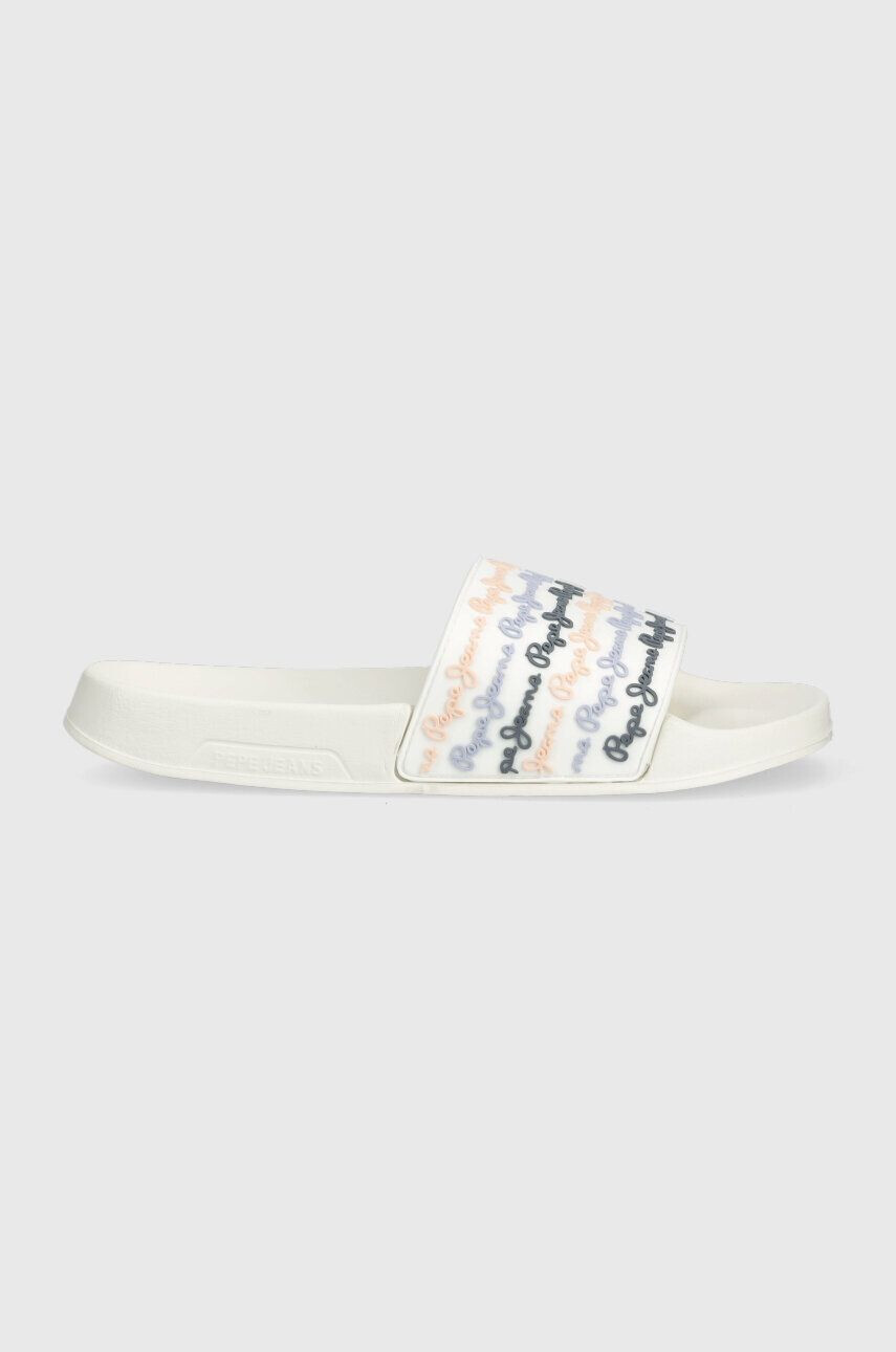 Pepe Jeans Natikači SLIDER ženski bela barva PLS70127 - Pepit.si