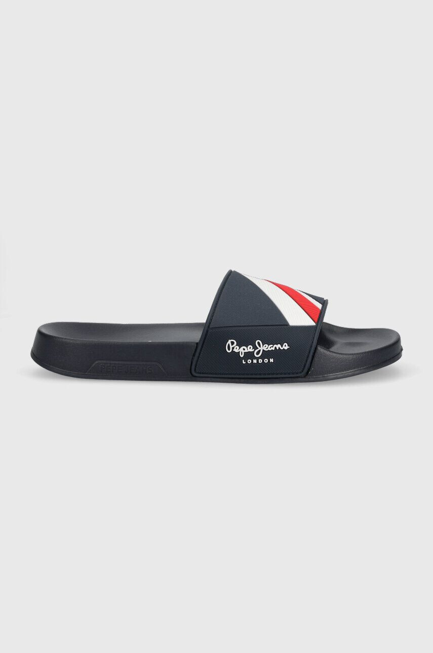 Pepe Jeans Natikači SLIDER moški mornarsko modra barva PMS70125 - Pepit.si