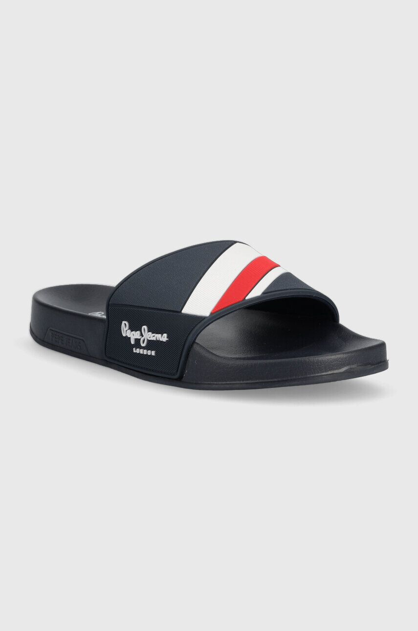 Pepe Jeans Natikači SLIDER moški mornarsko modra barva PMS70125 - Pepit.si