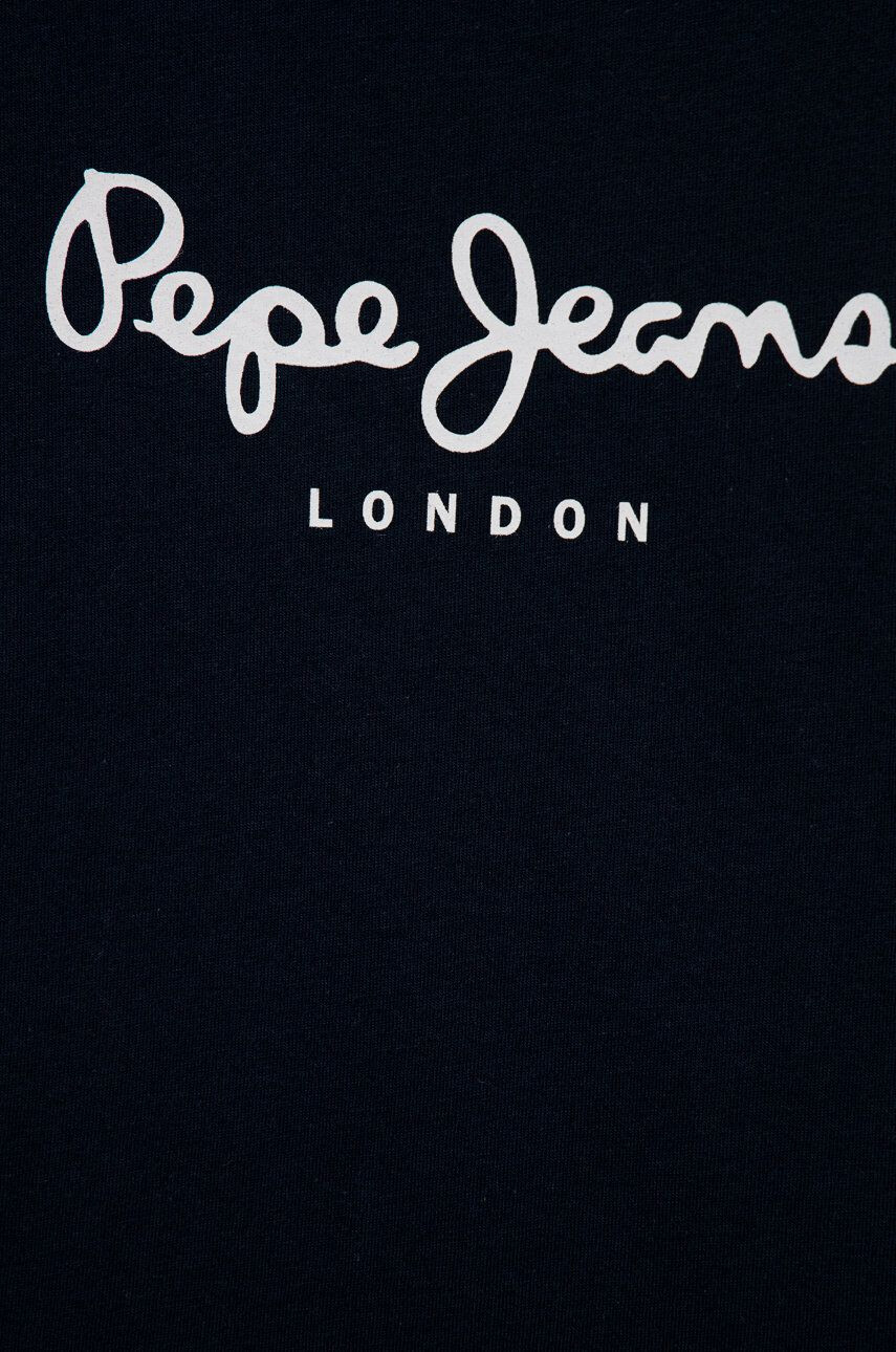 Pepe Jeans Otroška bombažna kratka majica mornarsko modra barva - Pepit.si