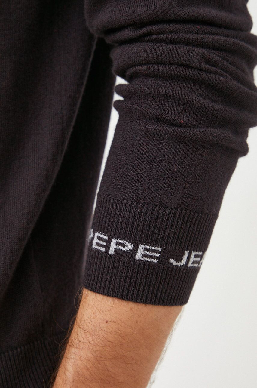 Pepe Jeans Pulover s primesjo volne moški črna barva - Pepit.si