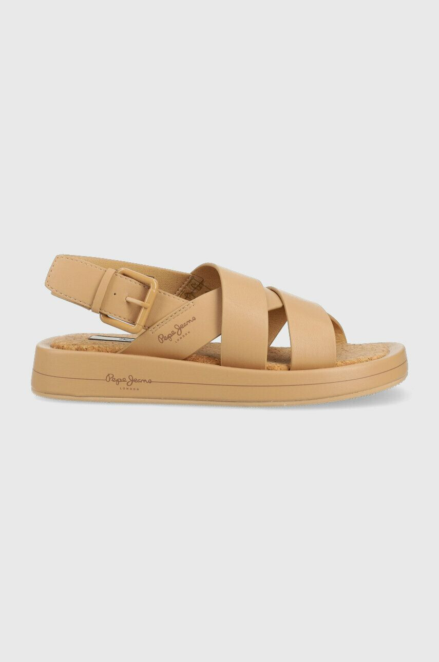 Pepe Jeans Sandali SUMMER ženski bež barva PLS90578 - Pepit.si