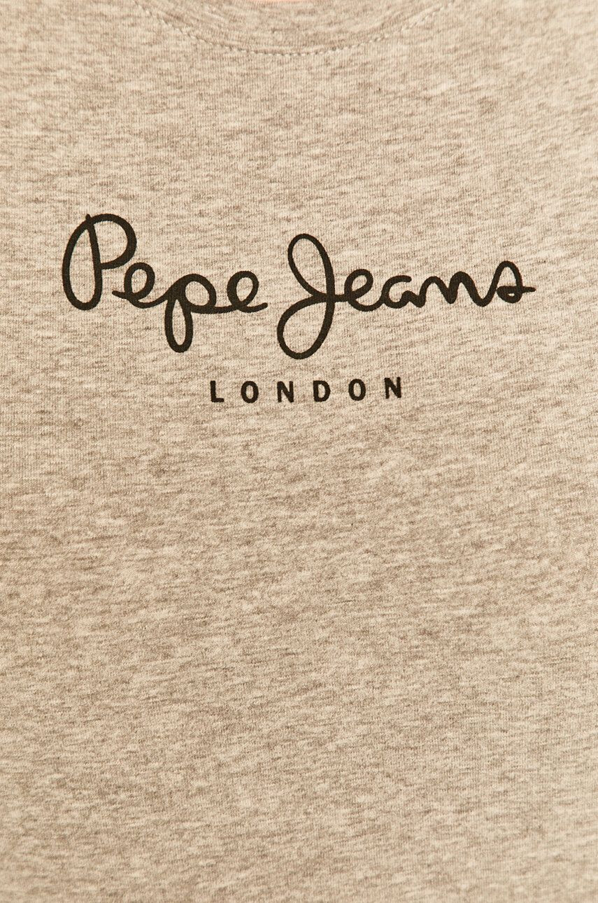 Pepe Jeans Top New Virginia ženski siva barva - Pepit.si