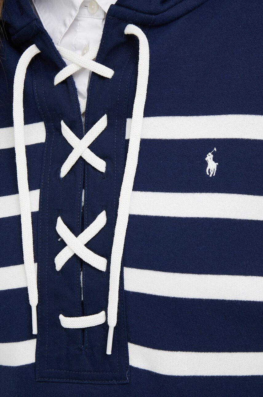 Polo Ralph Lauren Bluza ženska mornarsko modra barva s kapuco - Pepit.si