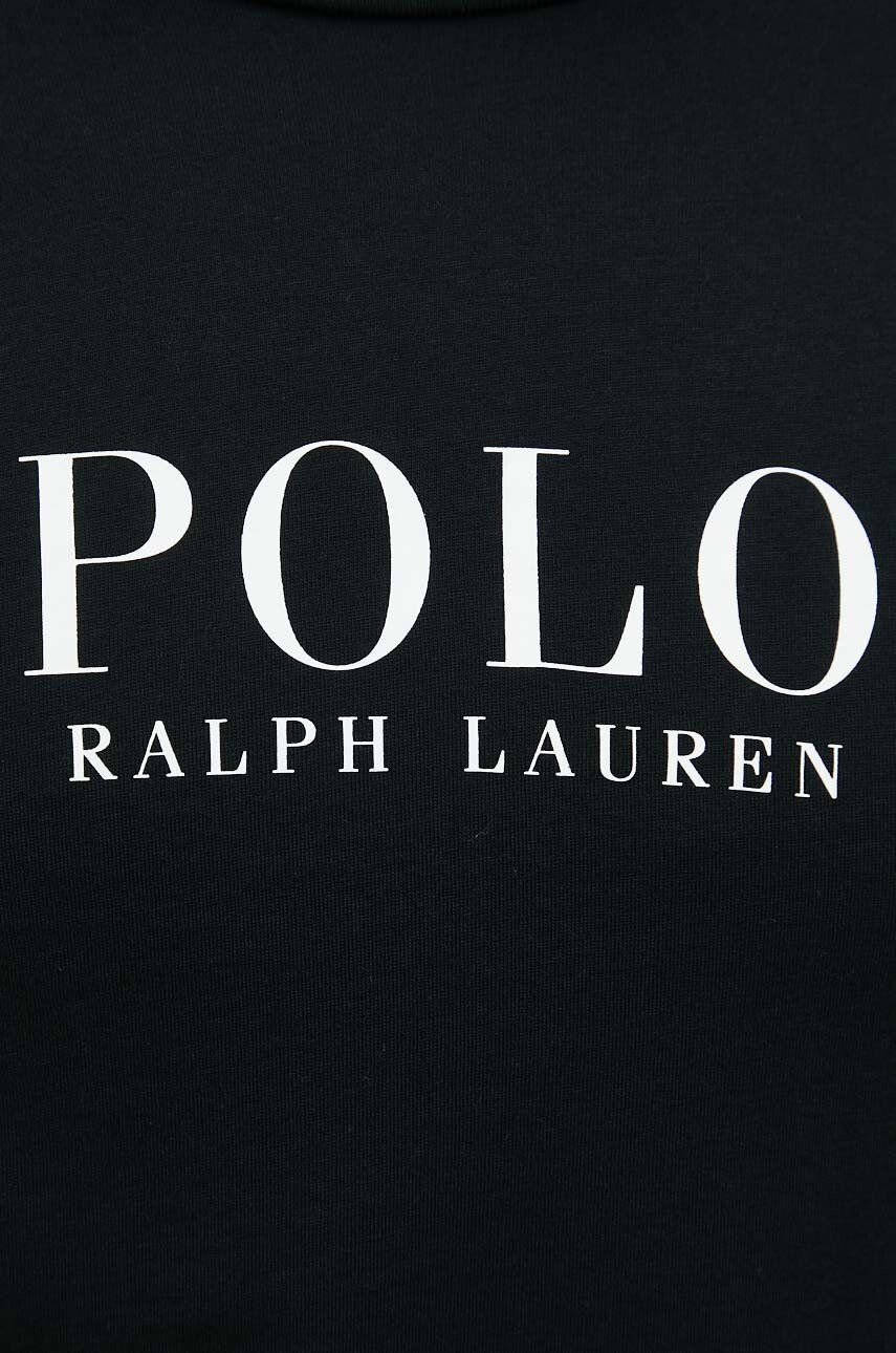 Polo Ralph Lauren Bombažen pižama longsleeve črna barva - Pepit.si