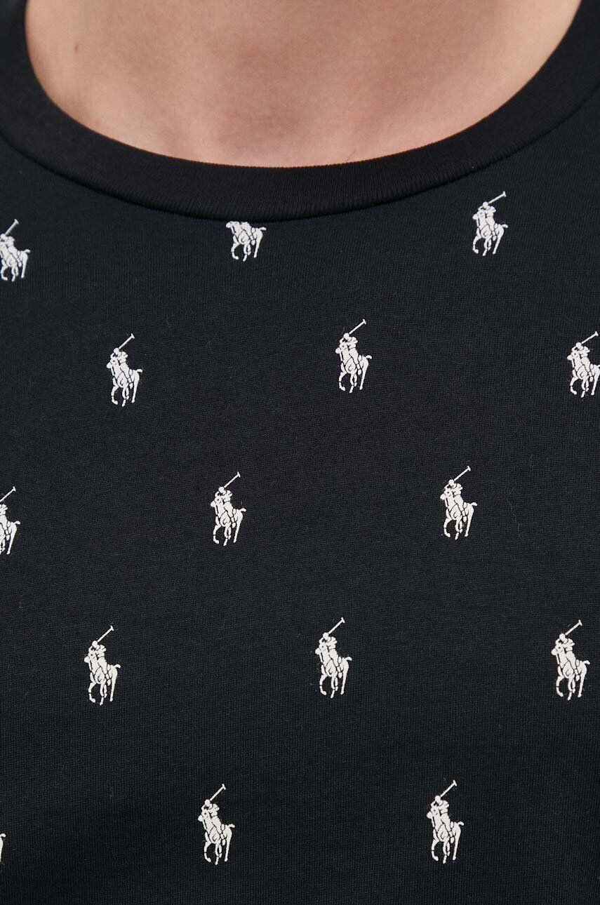 Polo Ralph Lauren Bombažen pižama t-shirt črna barva - Pepit.si