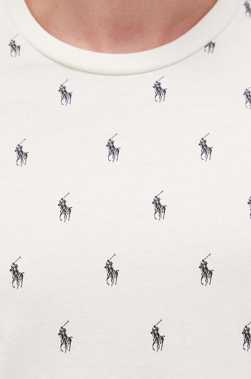 Polo Ralph Lauren Bombažen pižama t-shirt bež barva - Pepit.si