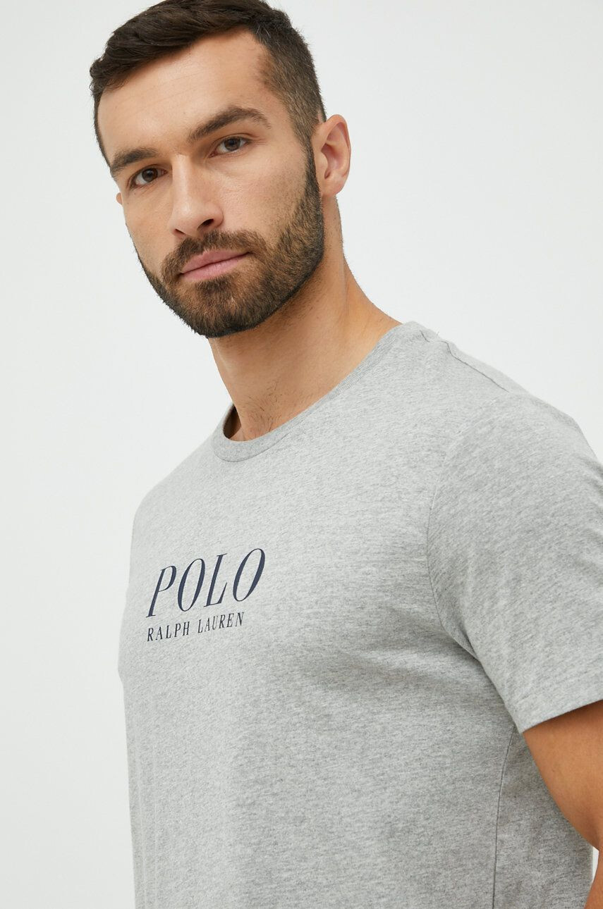 Polo Ralph Lauren Bombažen pižama t-shirt siva barva - Pepit.si