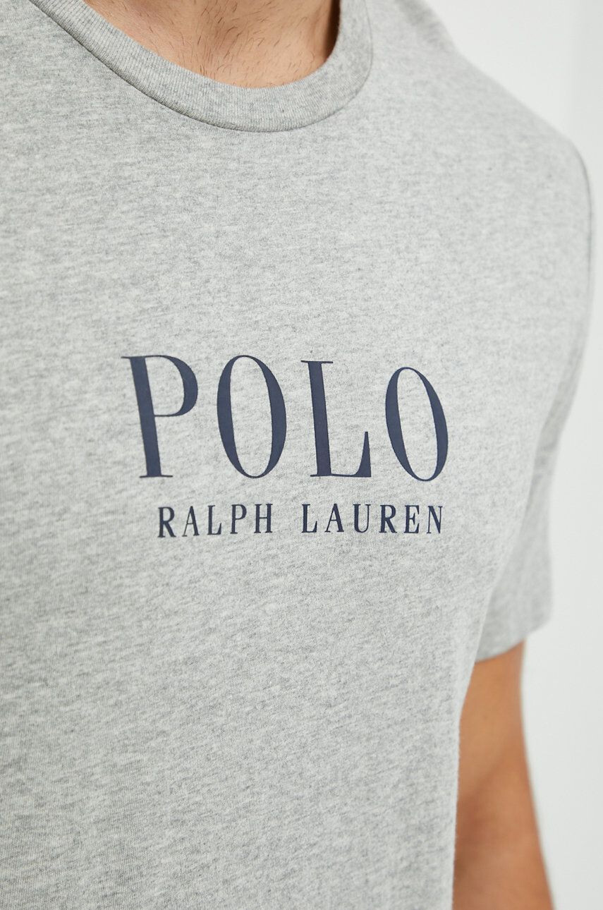 Polo Ralph Lauren Bombažen pižama t-shirt siva barva - Pepit.si