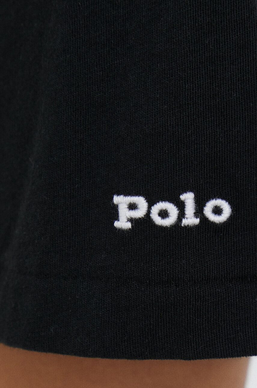 Polo Ralph Lauren Bombažna kratka majica črna barva - Pepit.si