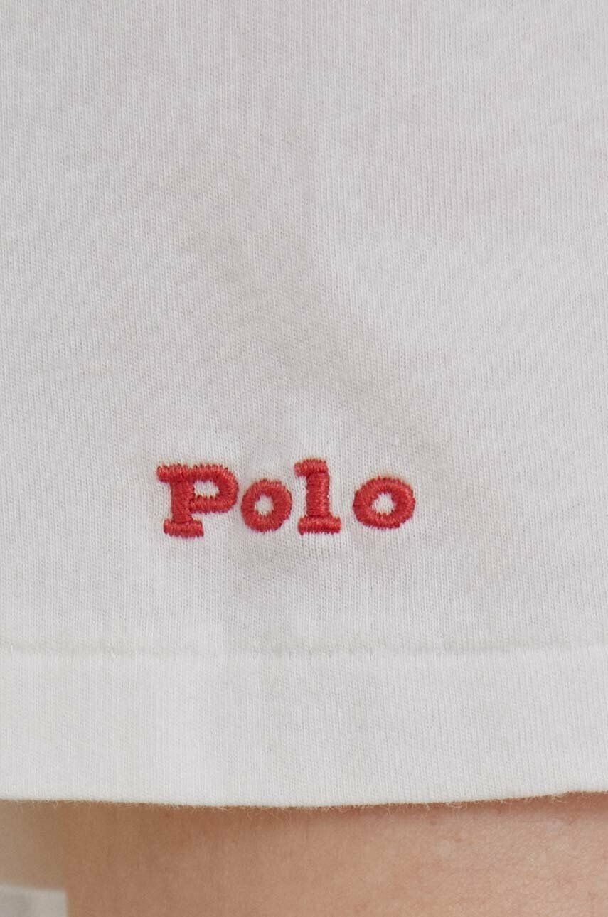 Polo Ralph Lauren Bombažna kratka majica bela barva - Pepit.si