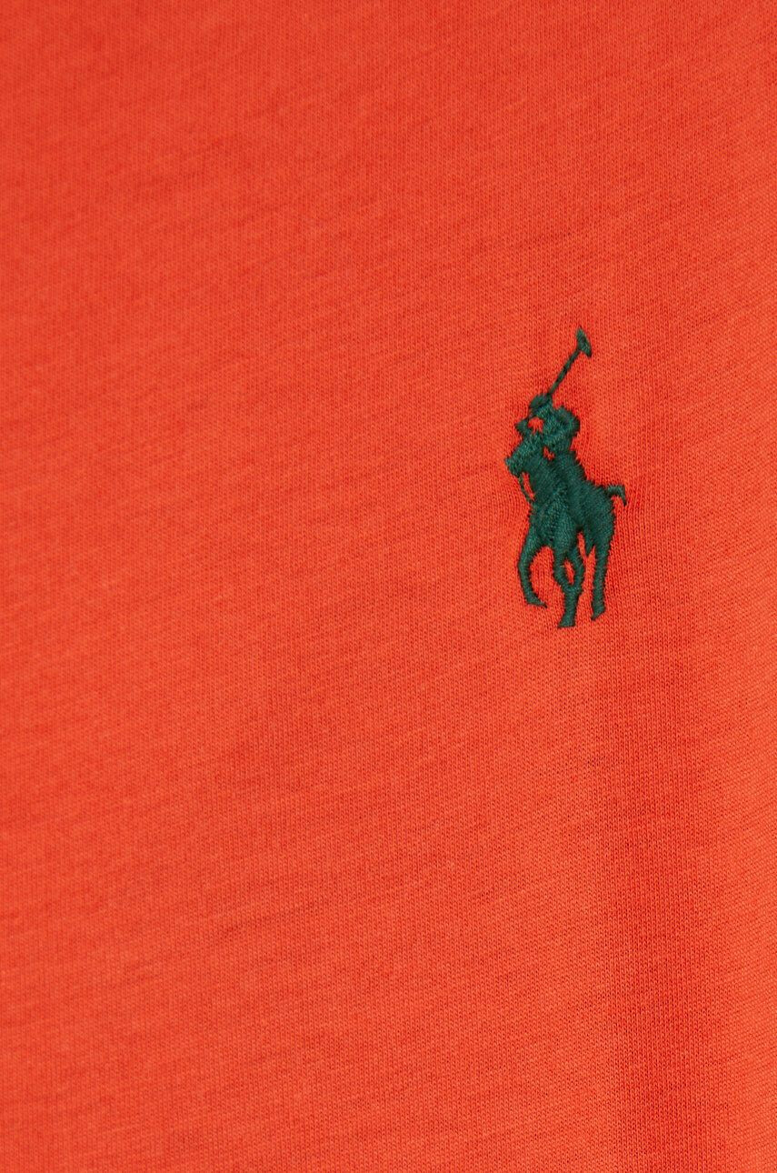 Polo Ralph Lauren Bombažna kratka majica oranžna barva - Pepit.si