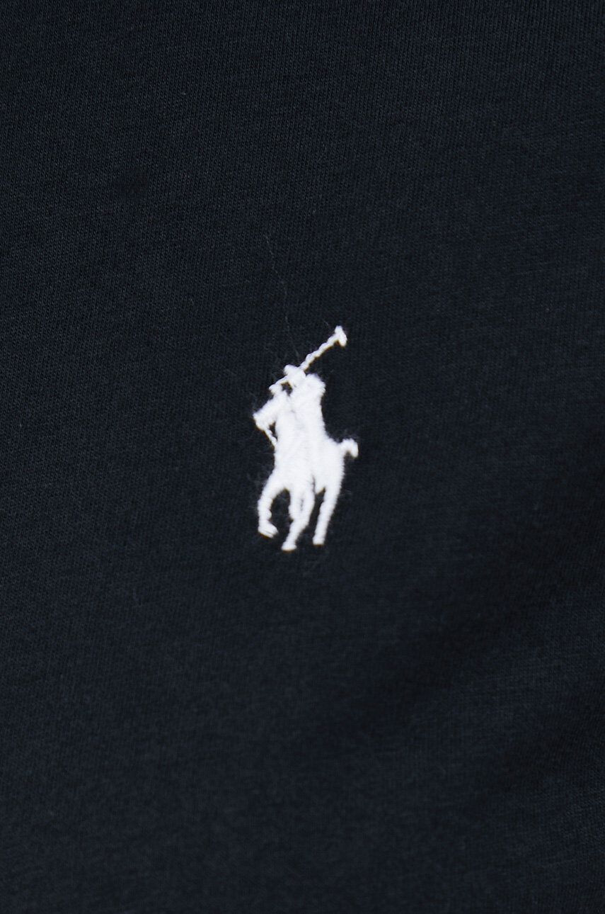 Polo Ralph Lauren Bombažna kratka majica črna barva - Pepit.si