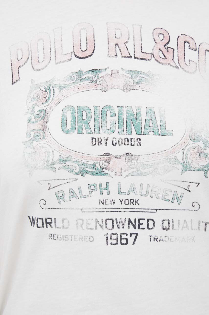 Polo Ralph Lauren Bombažna kratka majica Bež barva - Pepit.si