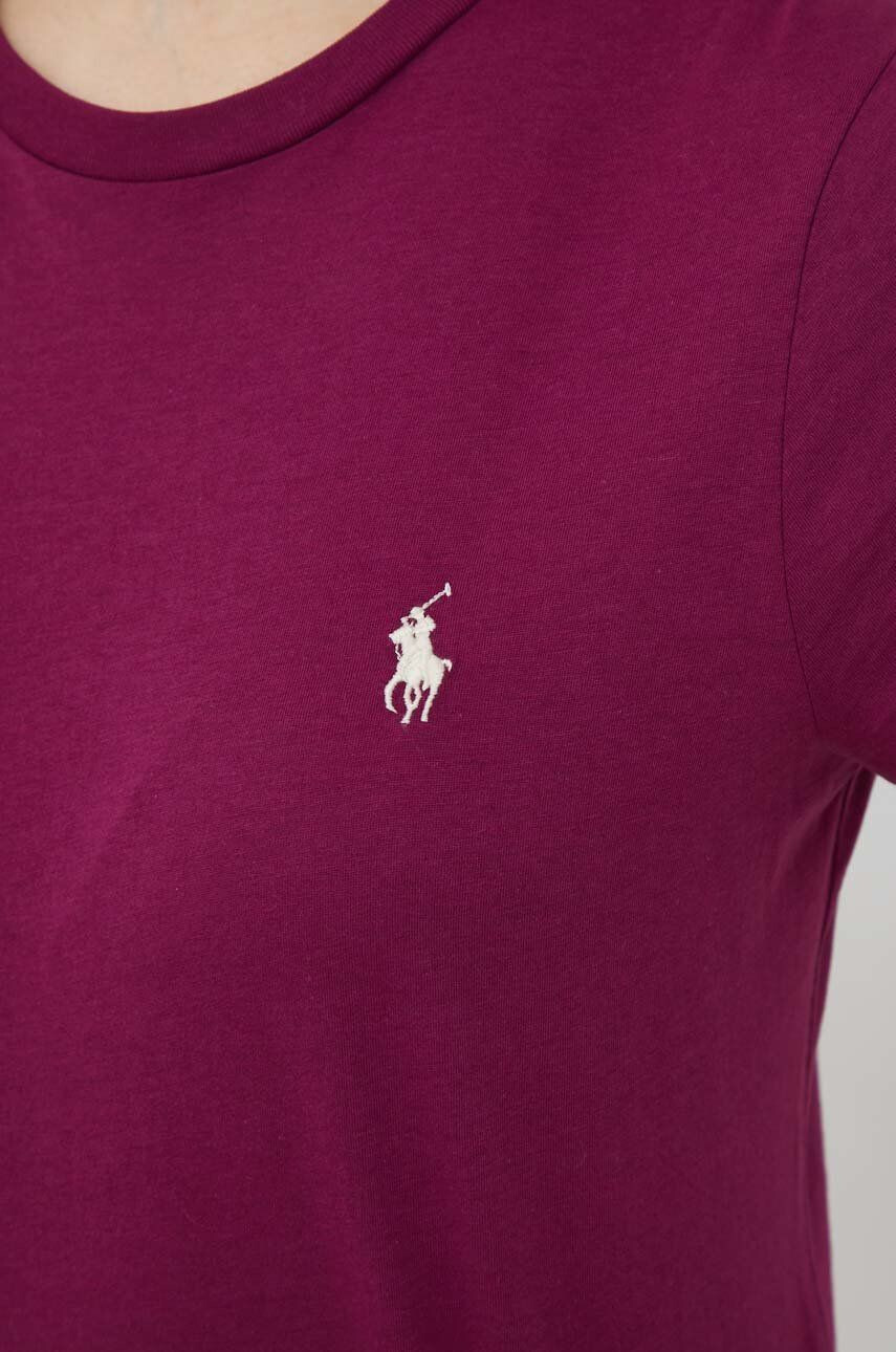 Polo Ralph Lauren Bombažna kratka majica bordo barva - Pepit.si