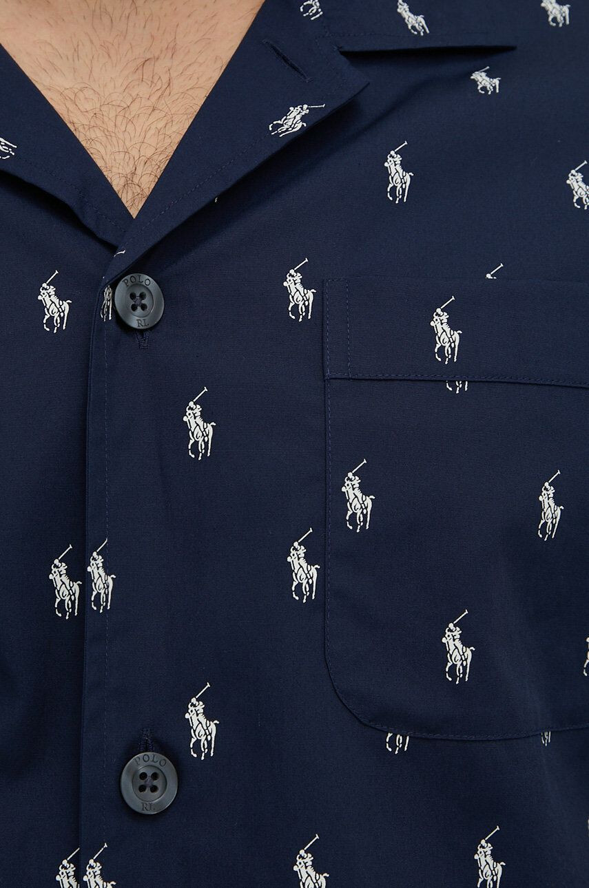 Polo Ralph Lauren Bombažna pižama mornarsko modra barva - Pepit.si