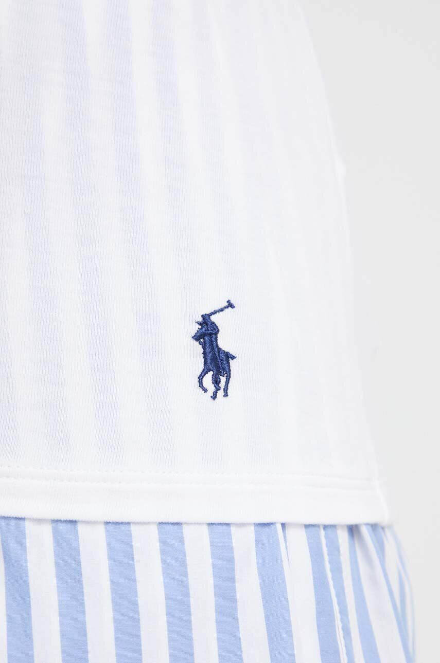 Polo Ralph Lauren Kratka majica za plažo bela barva - Pepit.si