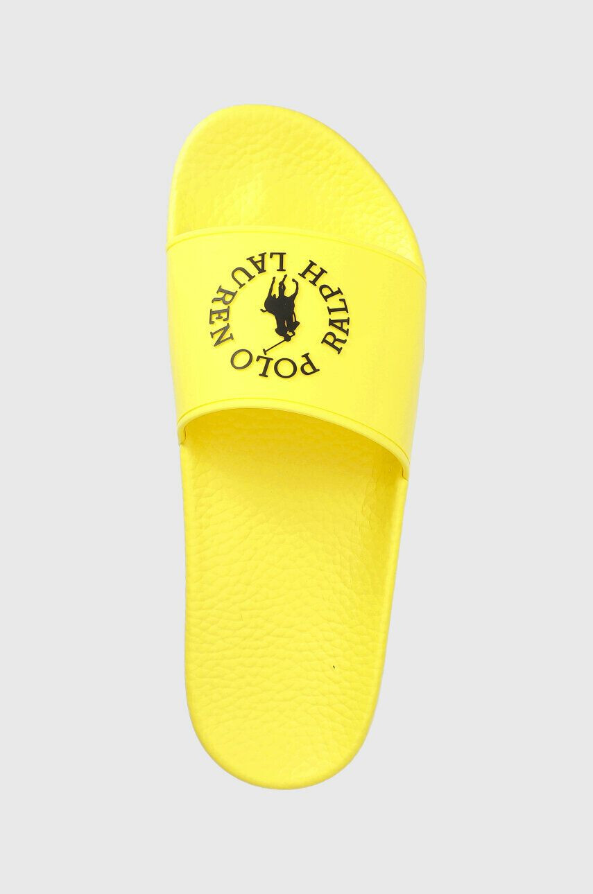 Polo Ralph Lauren Natikači Polo Slide rumena barva 809892947004 - Pepit.si