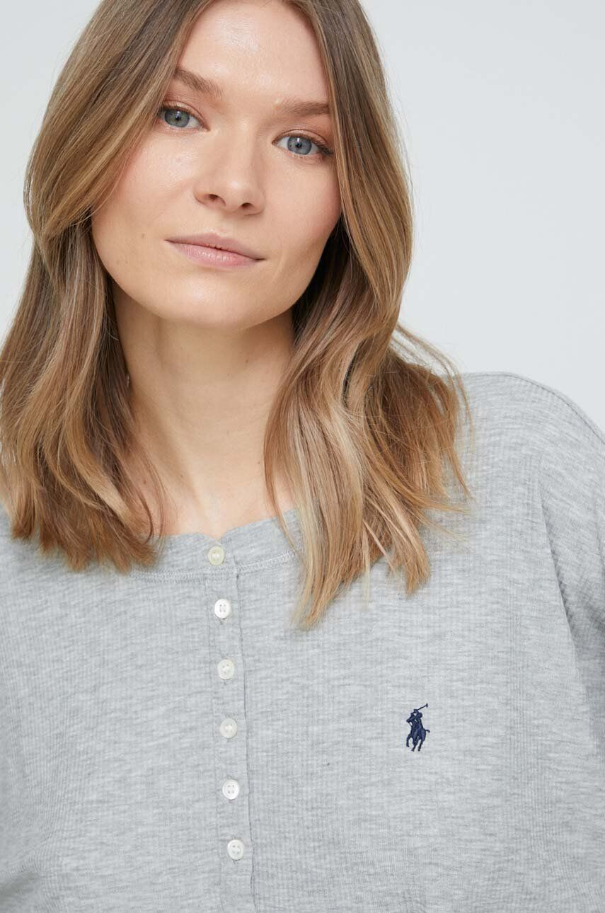 Polo Ralph Lauren Pižama ženska siva barva - Pepit.si