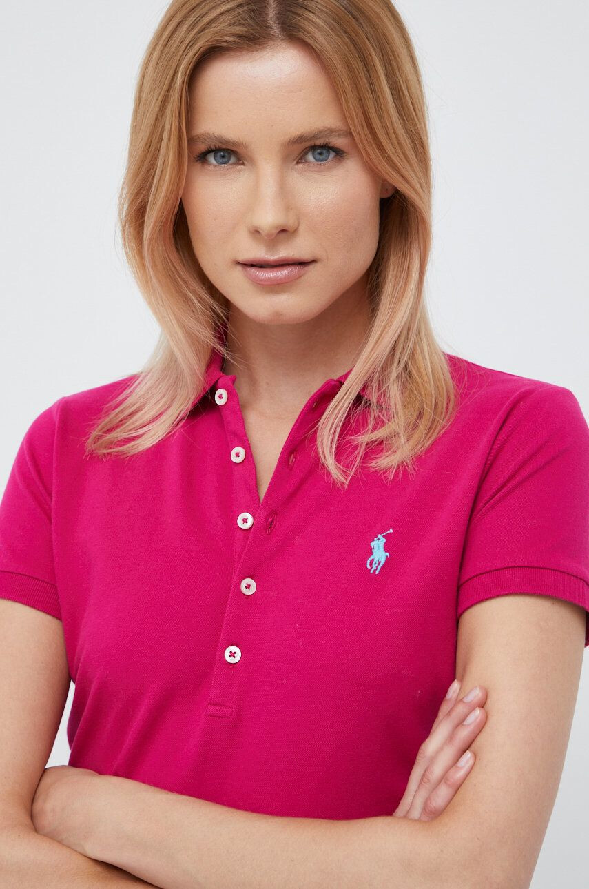 Polo Ralph Lauren Polo ženski roza barva - Pepit.si