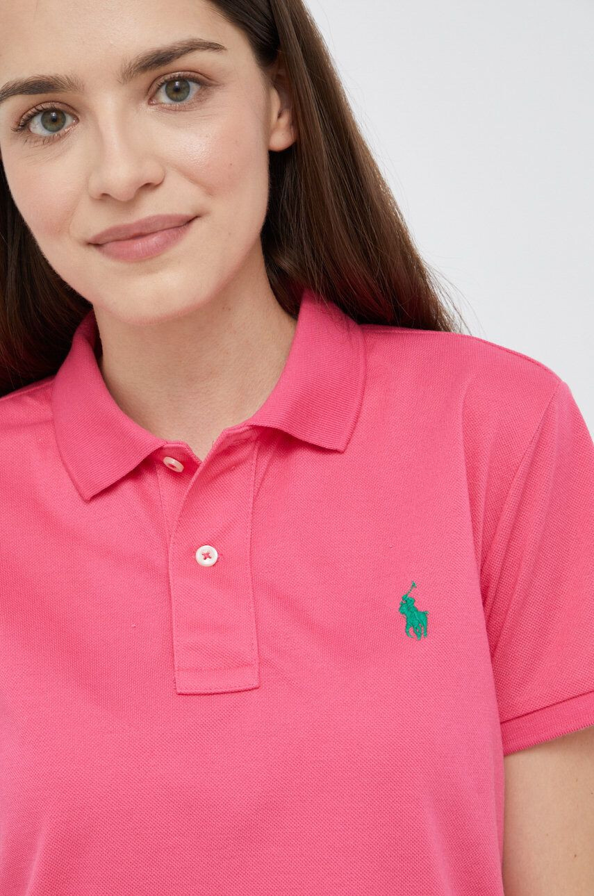 Polo Ralph Lauren Polo ženski roza barva - Pepit.si