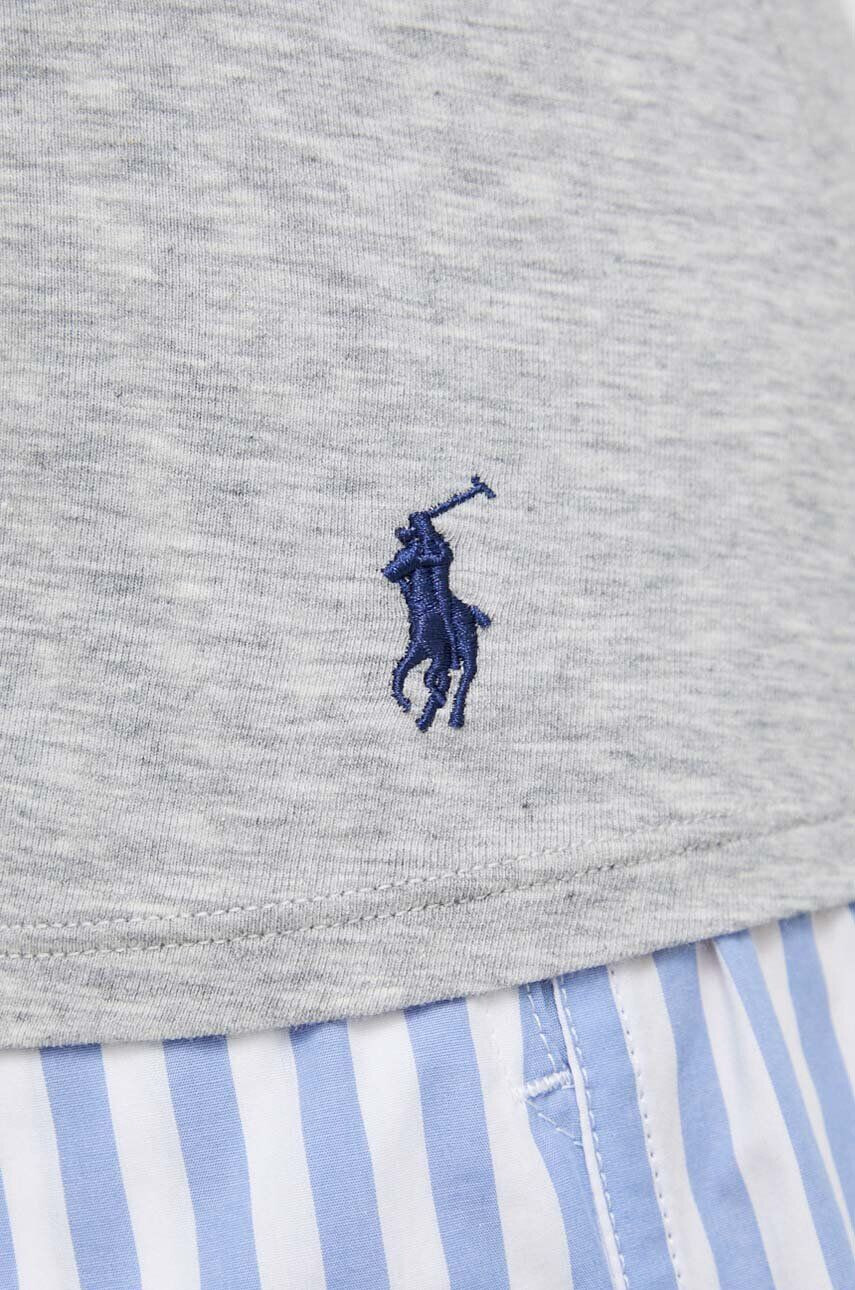 Polo Ralph Lauren Zgornji del pižame siva barva - Pepit.si