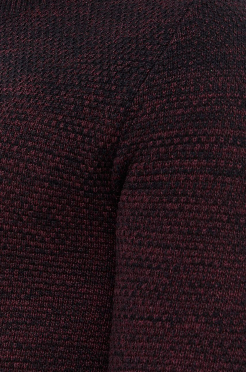 Produkt by Jack & Jones Bombažen pulover moški bordo barva - Pepit.si