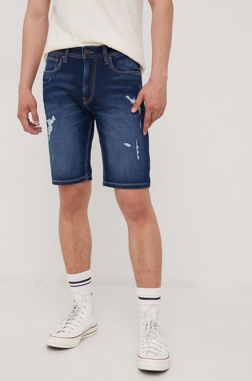 Produkt by Jack & Jones Kratke hlače iz jeansa moško mornarsko modra barva - Pepit.si