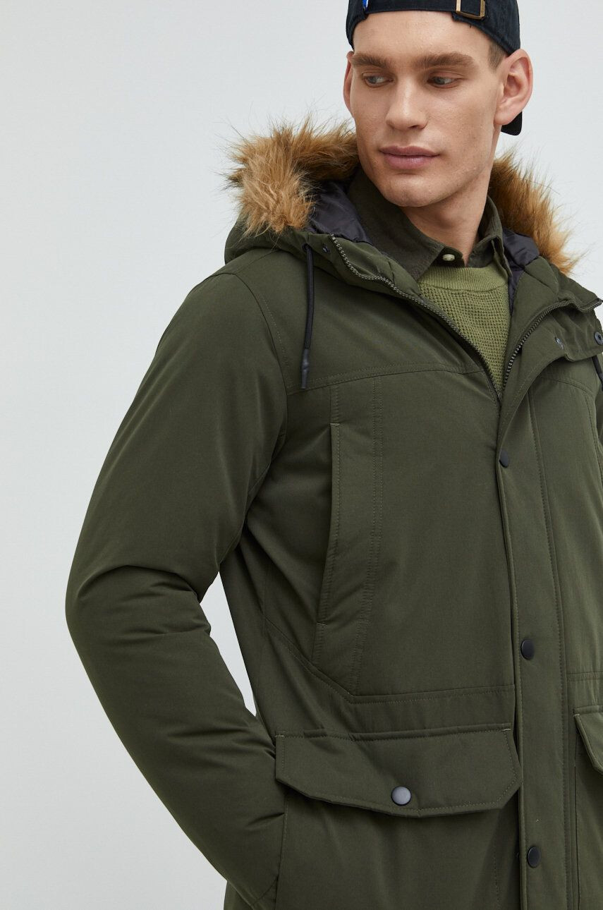 Produkt by Jack & Jones Parka moška zelena barva - Pepit.si