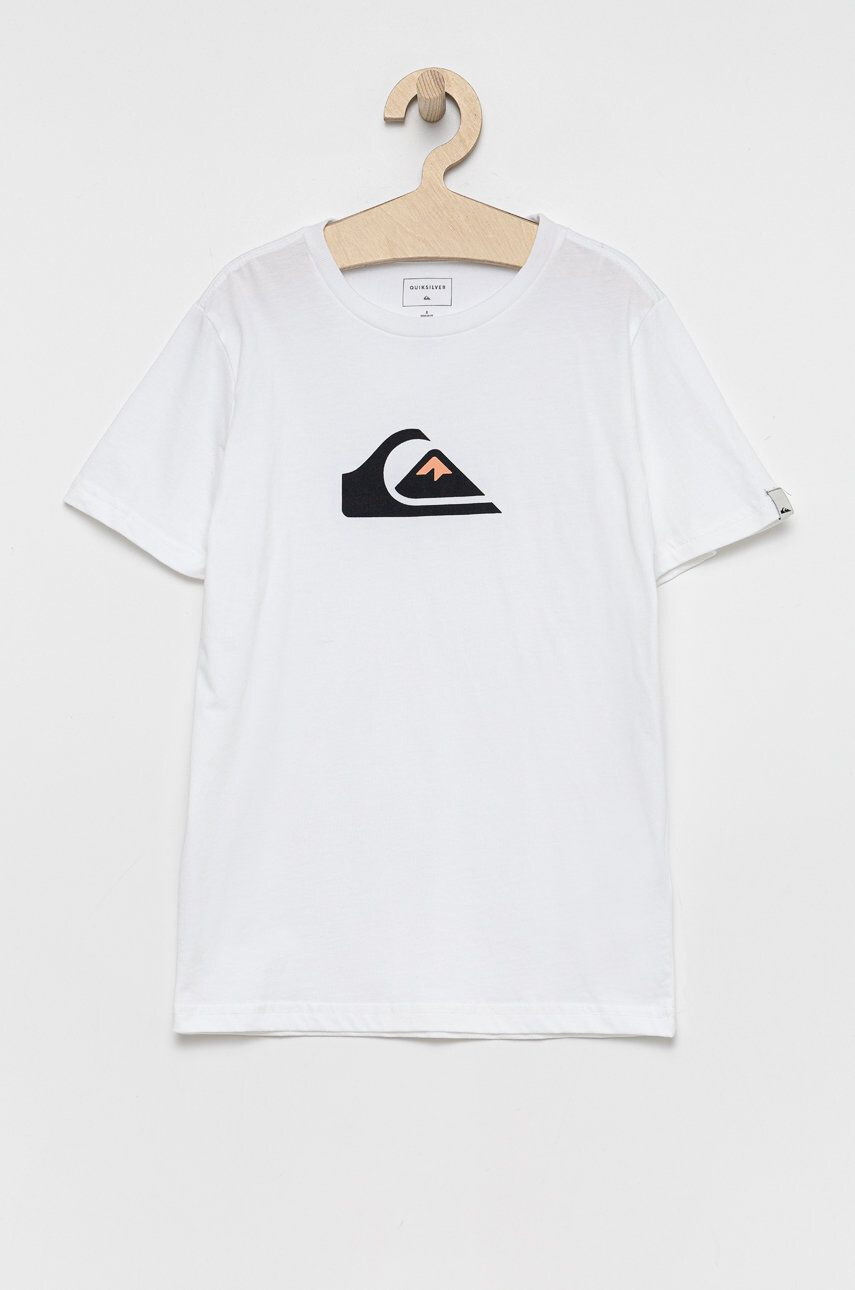 Quiksilver Otroški bombažen t-shirt bela barva - Pepit.si