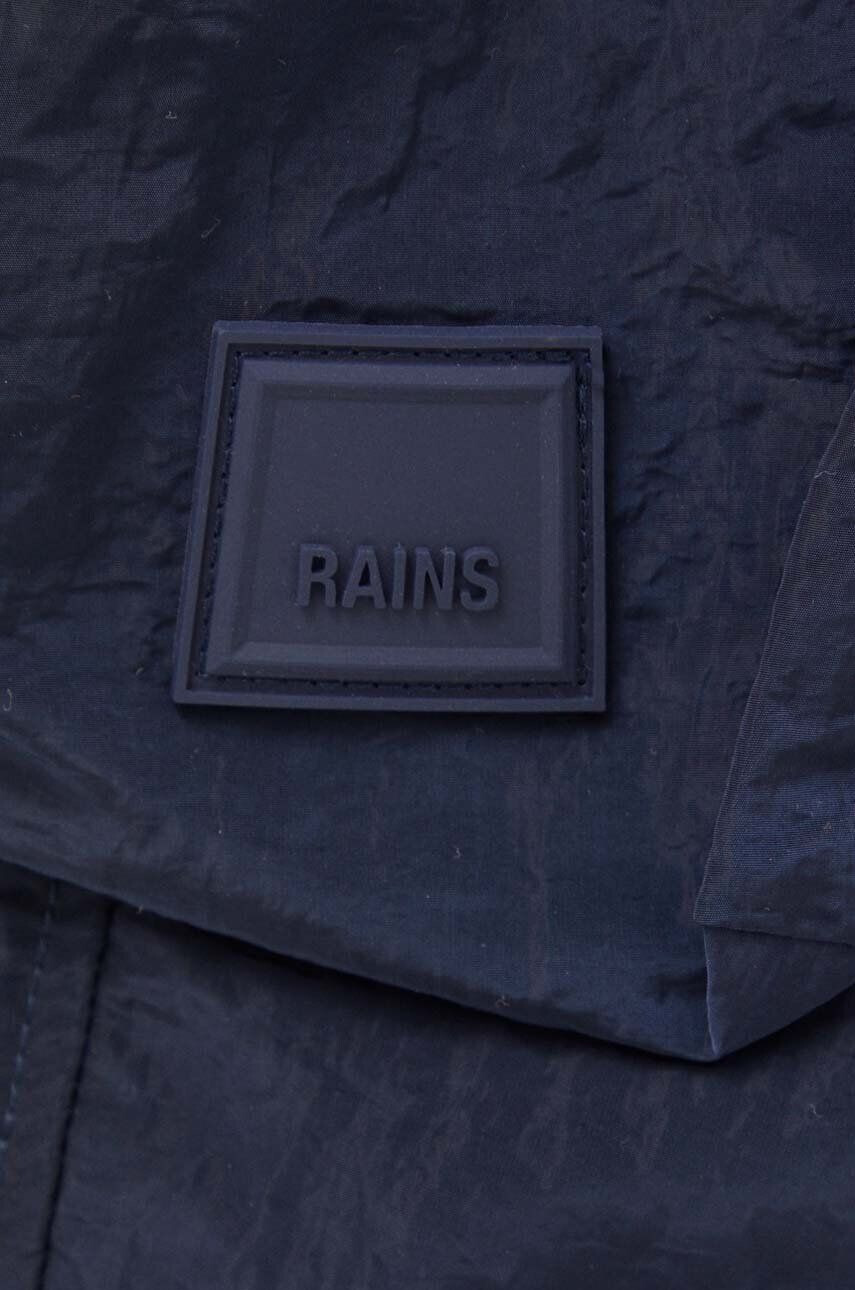 Rains Hlače 18980 Cargo Pants Wide mornarsko modra barva - Pepit.si