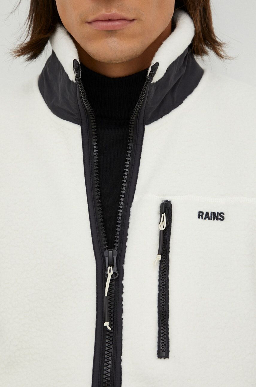 Rains Jakna 18420 Heavy Fleece Jacket bela barva - Pepit.si