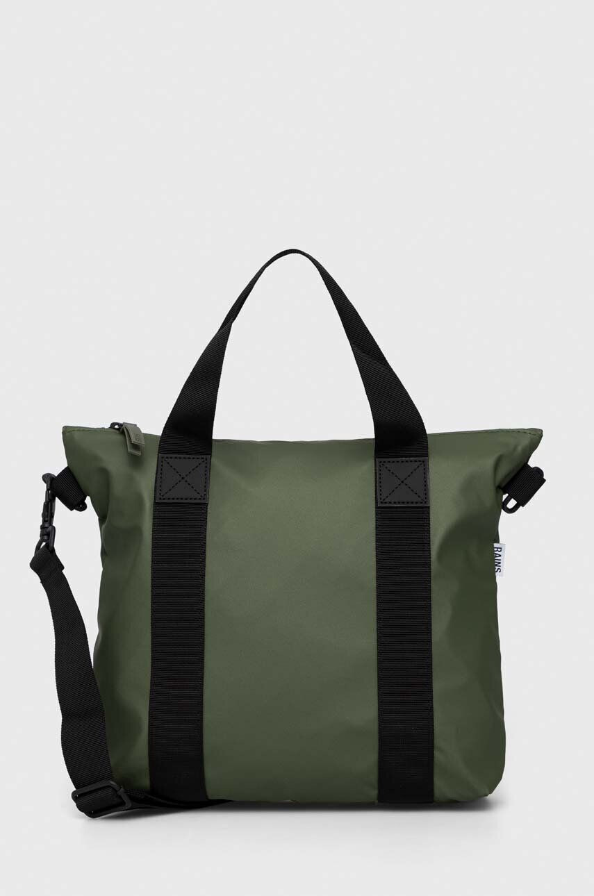 Rains Torbica za pas 13920 Tote Bag Mini zelena barva - Pepit.si