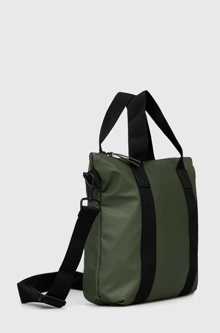 Rains Torbica za pas 13920 Tote Bag Mini zelena barva - Pepit.si