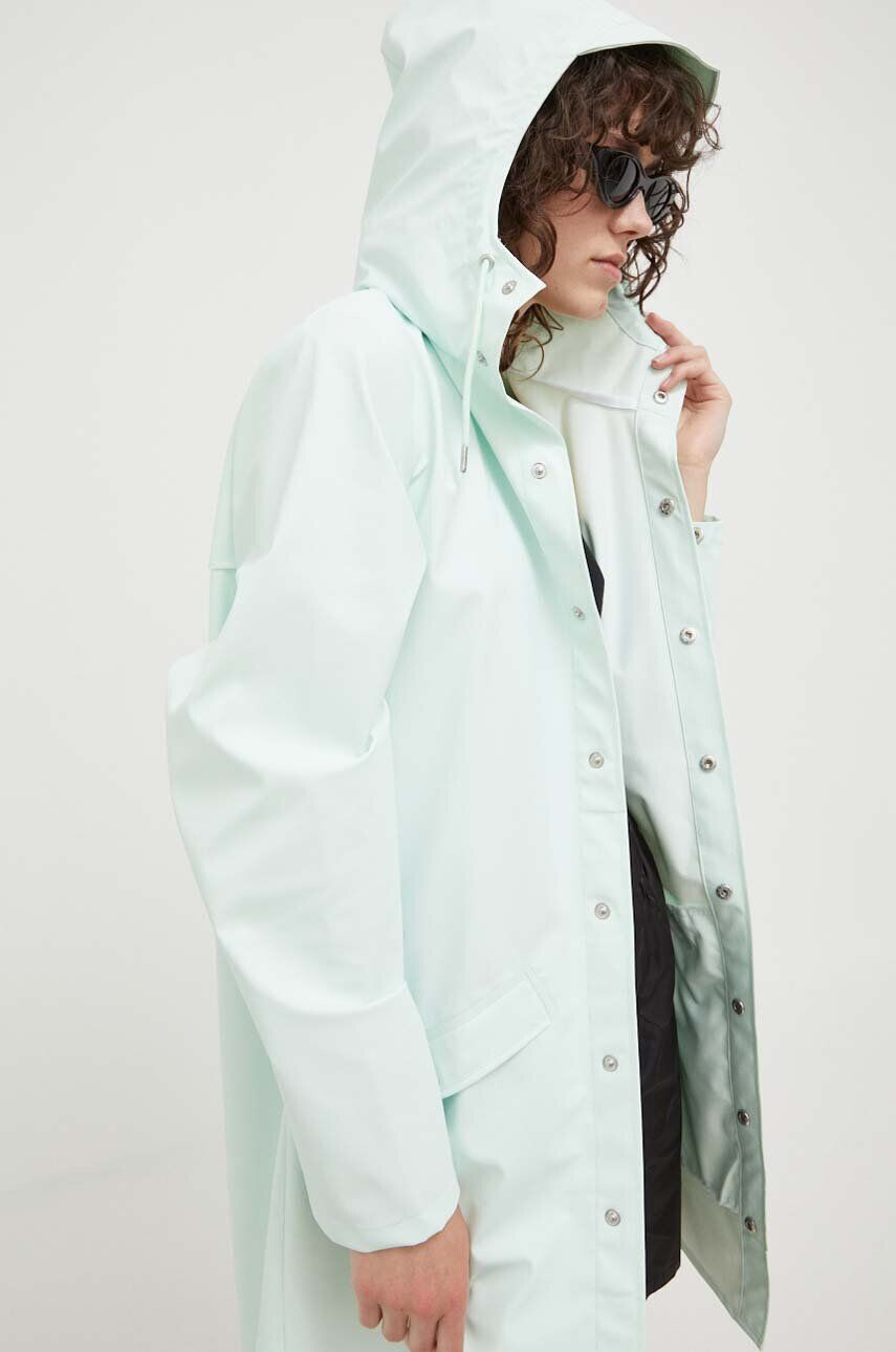 Rains Vodoodporna jakna 12020 Long Jacket bež barva - Pepit.si