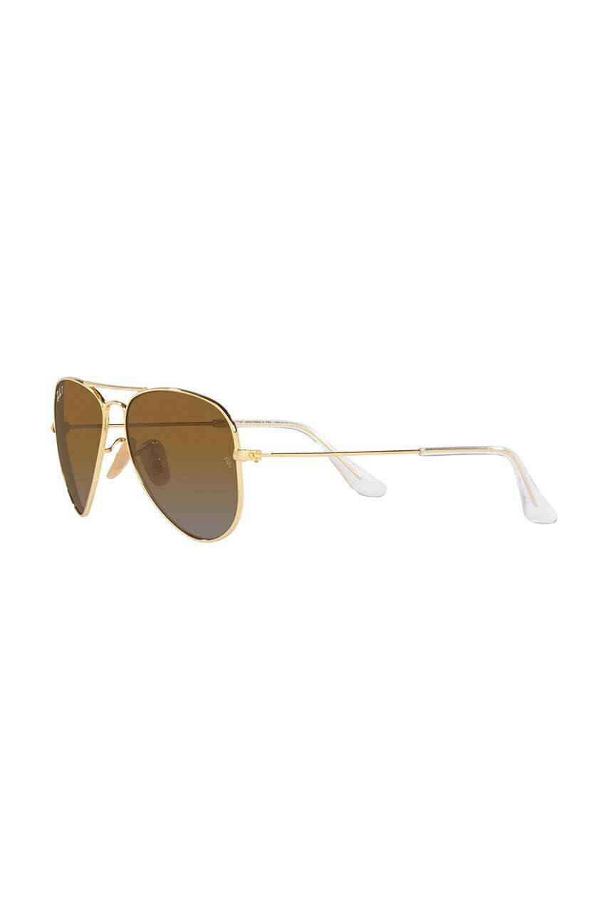 Ray-Ban Otroška sončna očala Junior Aviator rjava barva 0RJ9506S-Polarized - Pepit.si