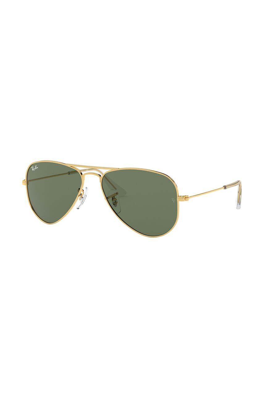 Ray-Ban Otroška sončna očala Junior Aviator zelena barva 0RJ9506S - Pepit.si